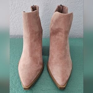 Vince Camuto Blush Suede Ankle Booties
